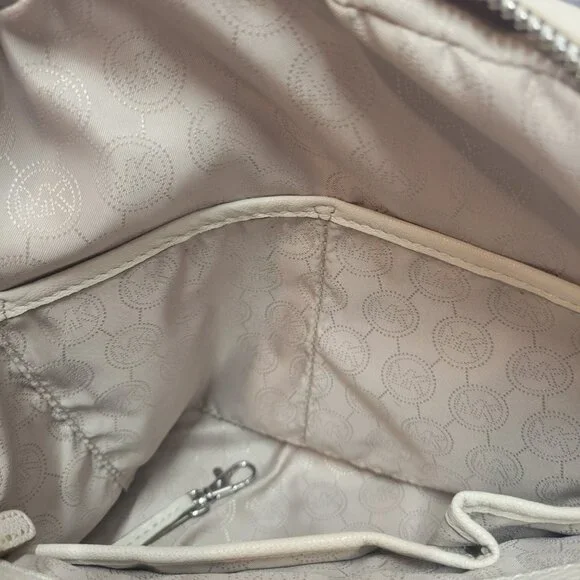 MICHAEL Michael Kors Knox Large Satchel- Vanilla
